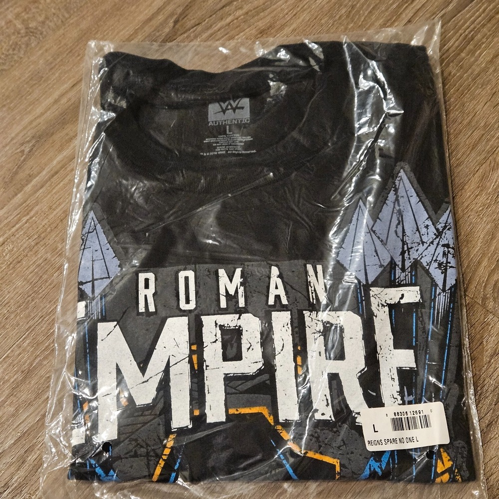 WWE Roman Reigns Roman Empire T Shirt Mens L Spare No One New Sealed
